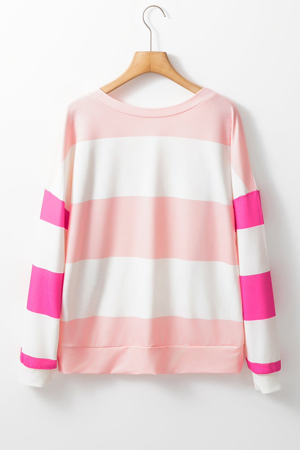 Ashlyn Lightweight Colorblock Sweatshirt - Pink