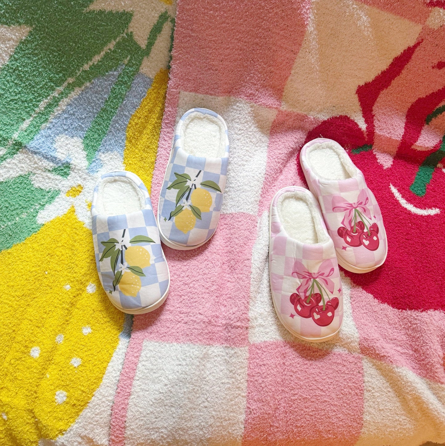 Lemon Drop Gingham Blanket - Soft & Sweet Throw