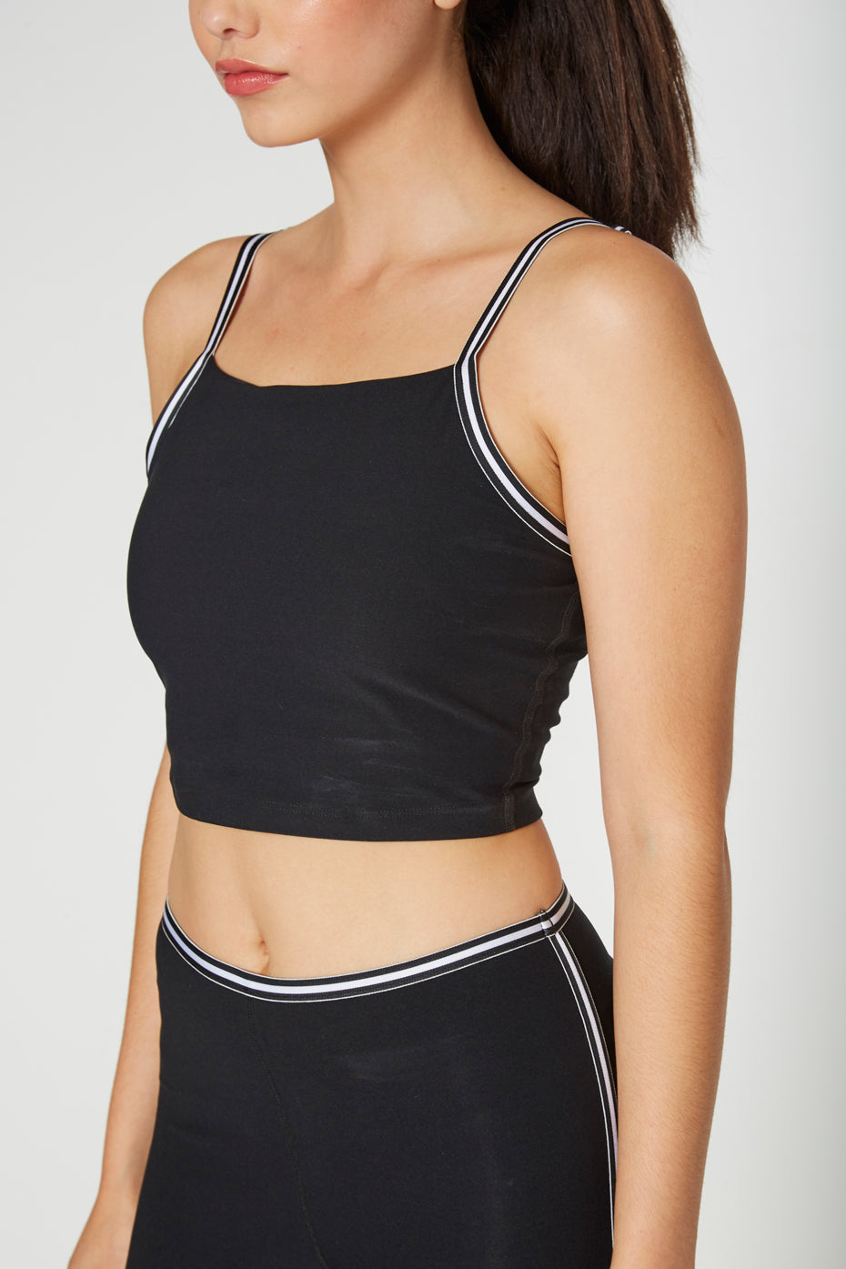 Bias Stripe Crop Top Made in USA