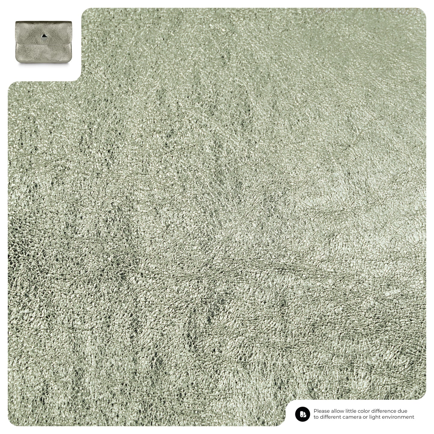 Italian Genuine Metallic Suede Wallet 000350