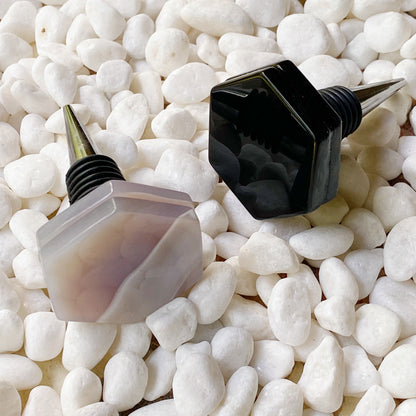 Another Class Hexagon Stone Wine Stopper By Young