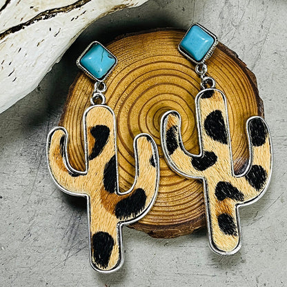 Turquoise Cactus Earrings - 5 Styles