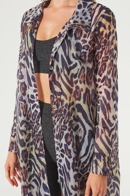 Wild Side Maxi Cover Up Shirt Made in USA