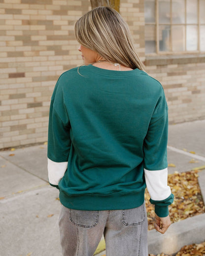 Mia Drop Shoulder Baggy Top - Evergreen