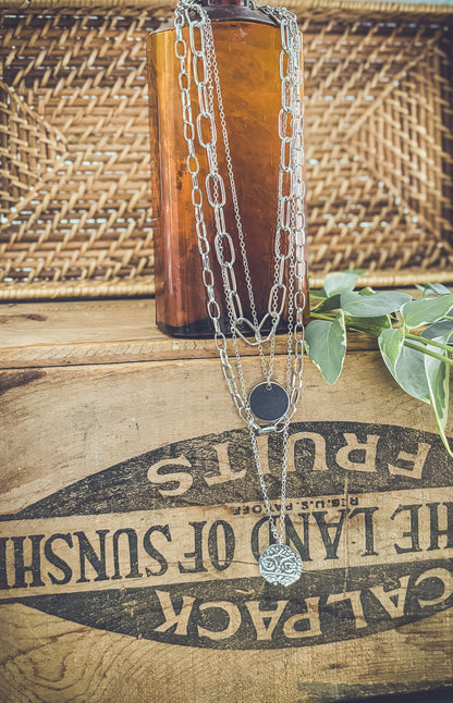 Beautiful Silver Layered Necklace