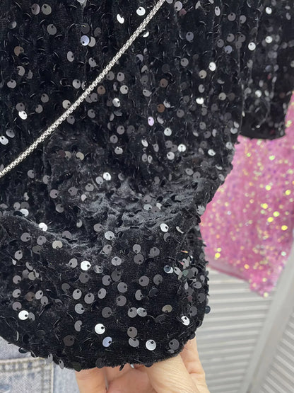 Sequin Short Sleeve T-Shirt