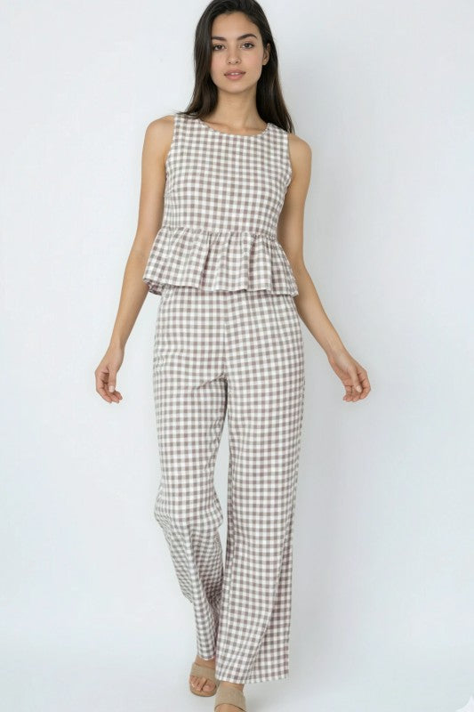 Gingham Pants & Top Set