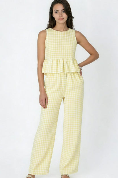 Gingham Pants & Top Set