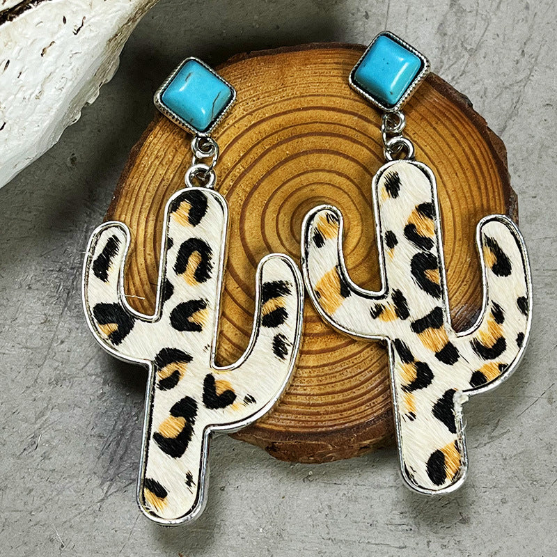 Turquoise Cactus Earrings - 5 Styles