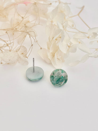 Jade Marble Round studs