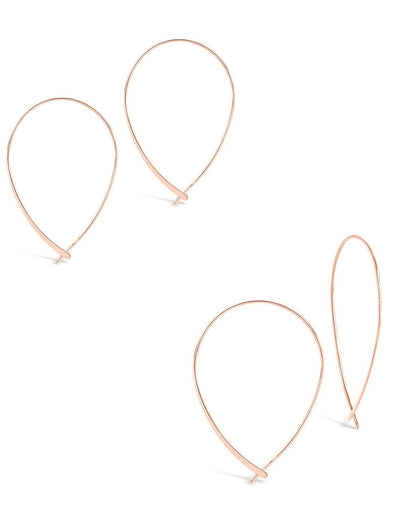Delicate Threader Hoop Earrings Set of 2