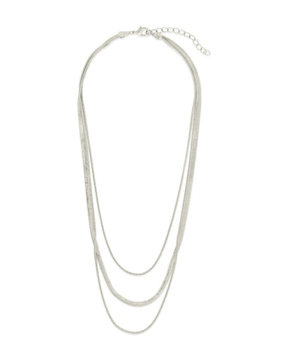 Everly Layered Herringbone Chain Necklace