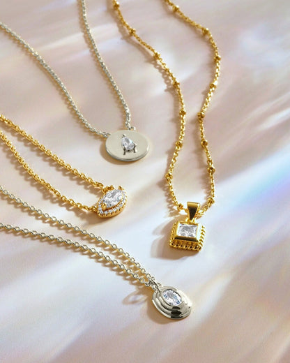 Betsy Oval CZ Pendant Necklace