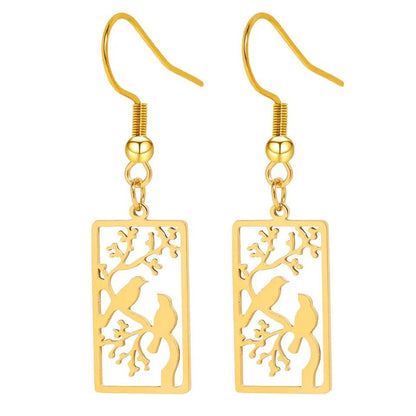 Beautiful Gold or Silver Bird Earrings