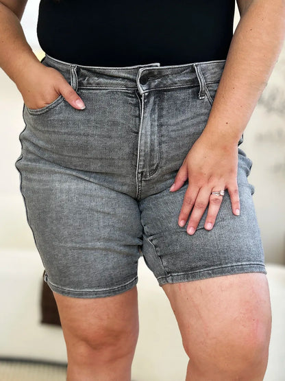 Judy Blue High Waist Washed Denim Shorts