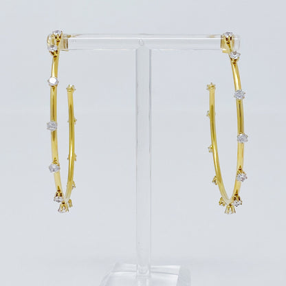 Slim & Jeweled Hoop Earrings