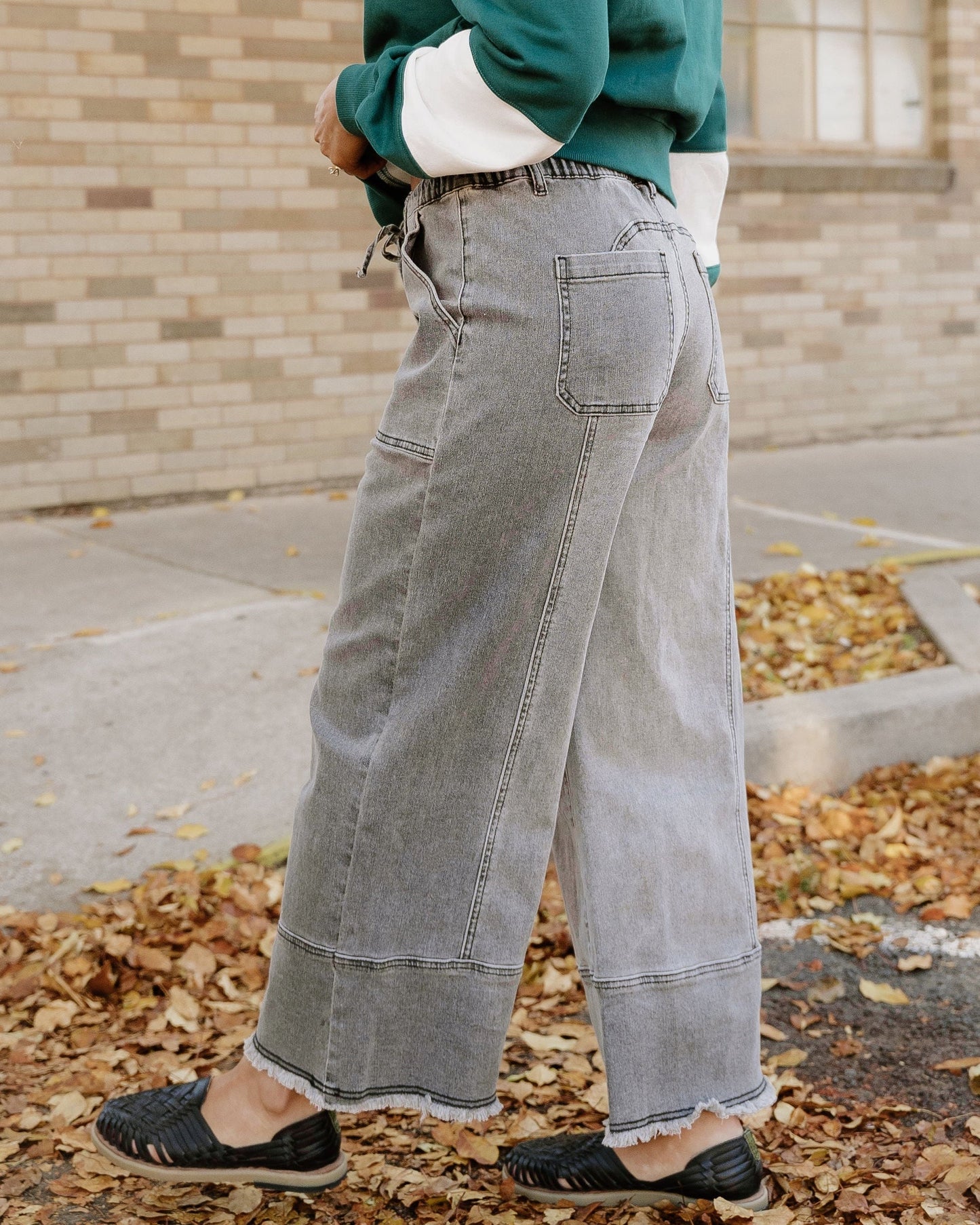 Beau Wide Leg Jeans - Gray Wash
