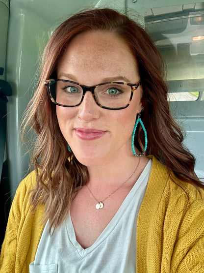 Beautiful Turquoise and Navajo Pearl Earrings