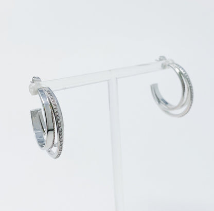 Irene Dimensional Hoop Earrings