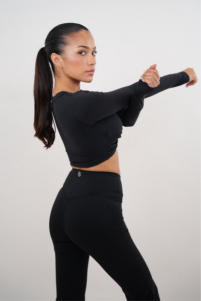 I Am Present Black Elegant Top