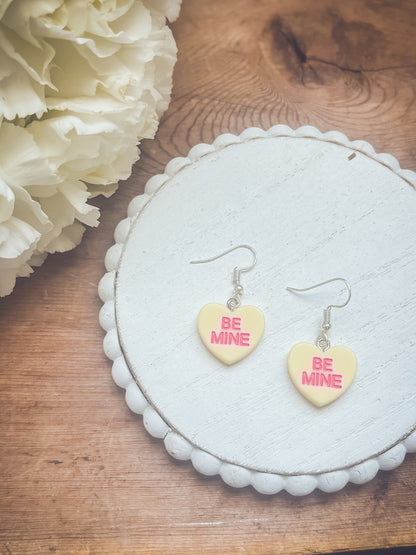 Beautiful Candy Heart Valentines Earrings