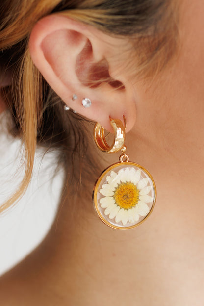 Beautiful Gold or Silver Hammered Hug Earrings