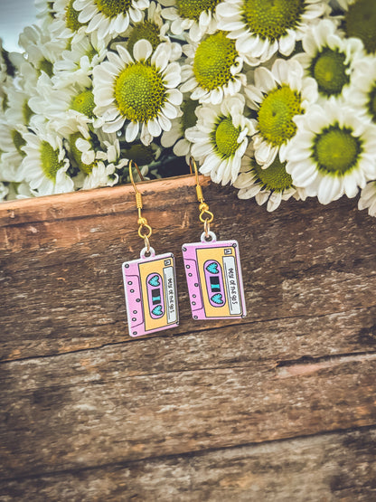 Adorable Retro Tape Deck Earrings