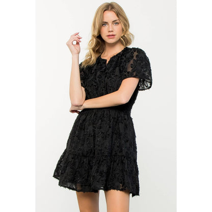 Rosalie - Fringe Detail Flutter Mini Dress