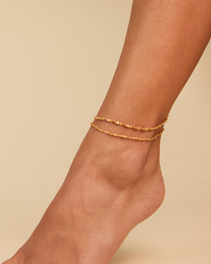 Kyra Layered Chain Anklet