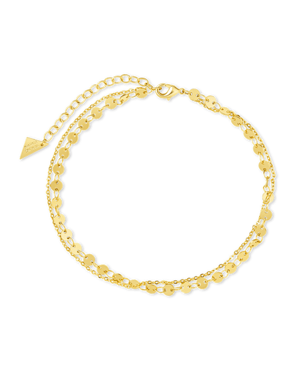 Eliana Layered Disc Chain Anklet