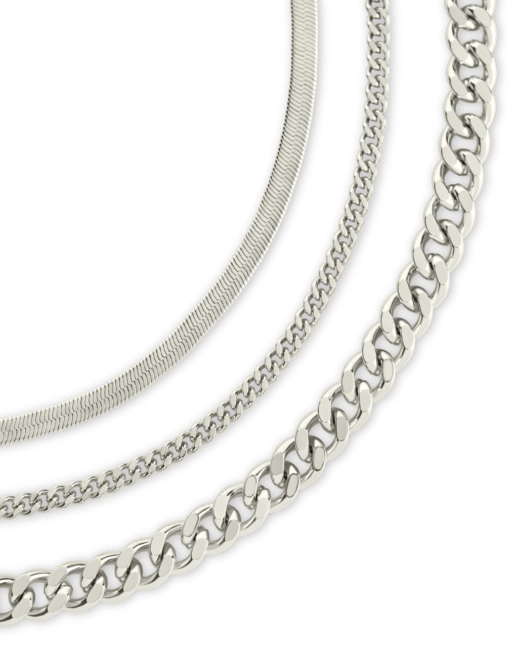 Adalina Three Chain Anklet Set