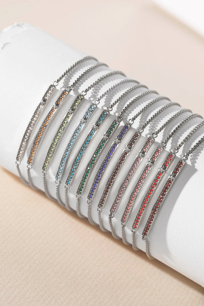 March Everyday Birthstone Pave Bolo Bracelet