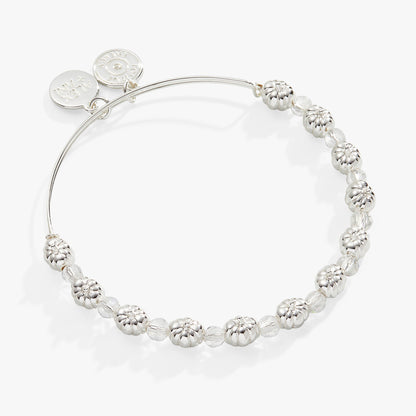 Pumpkin + Crystal Beaded Bangle