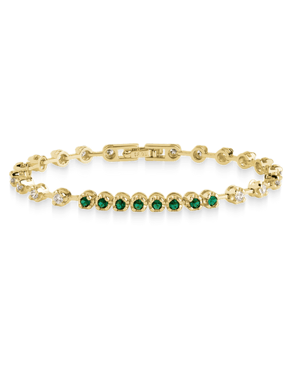 Liesbeth Emerald Accent Tennis Bracelet