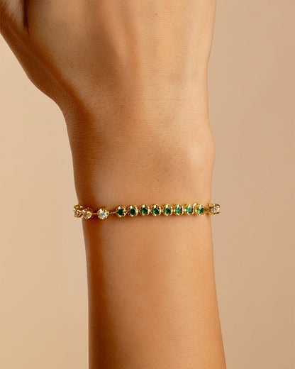 Liesbeth Emerald Accent Tennis Bracelet