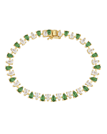 Emerald Pear Cut Tennis Bracelet