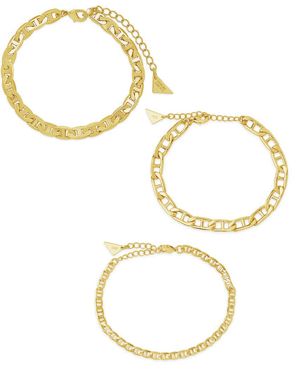 Anchor Chain Bracelet Set