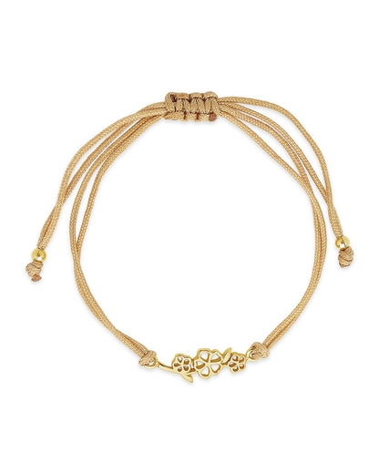 Sterling Silver Birth Flower Bolo Bracelet