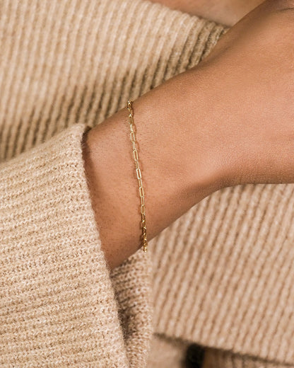 Sterling Silver Paperclip Chain Bracelet