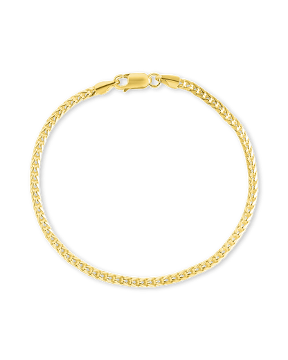Sterling Silver Kira Wheat Chain Bracelet
