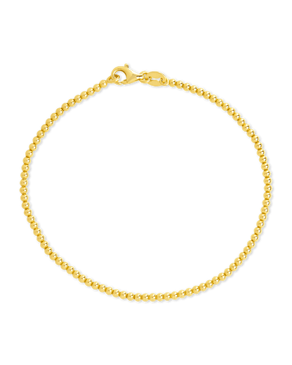 Sterling Silver Basia Dainty Beaded Chain Bracelet