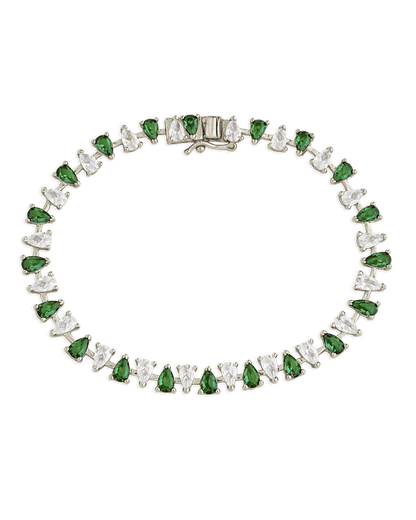 Emerald Pear Cut Tennis Bracelet