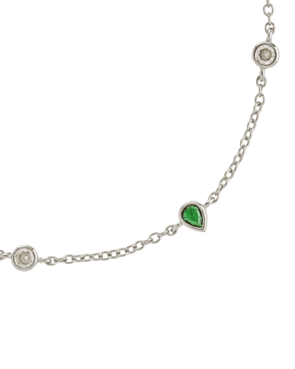 Pear and Round CZ Station Bracelet