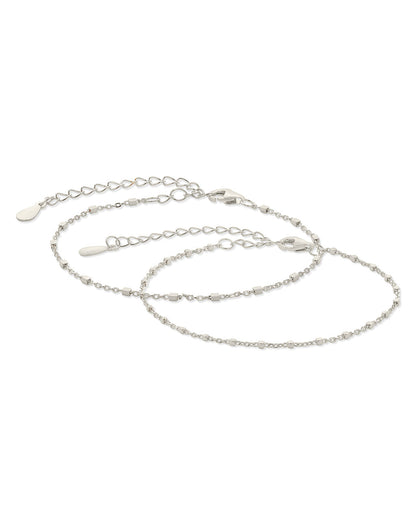 Sterling Silver Chloe Chain Bracelet Set of 2