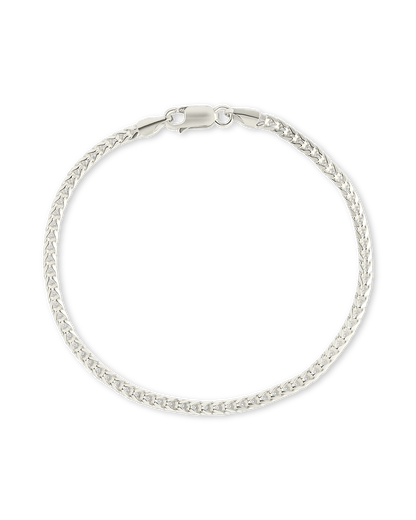 Sterling Silver Kira Wheat Chain Bracelet