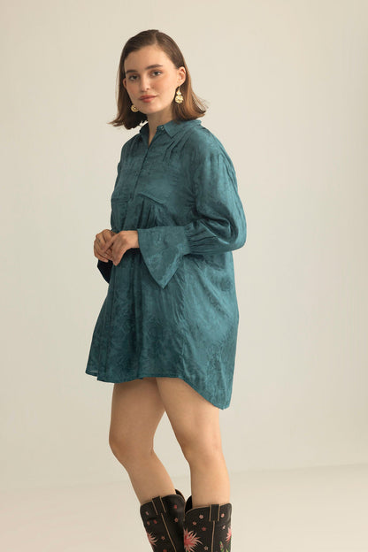 The Elowen Belle Woven Dress in Kayaking
