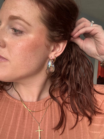 Beautiful Clear Hoop Earrings