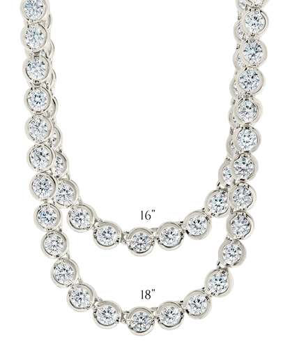 Helene Bezel CZ Tennis Necklace