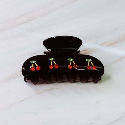 Cherries Lined Up Hair Claw Set Of 2