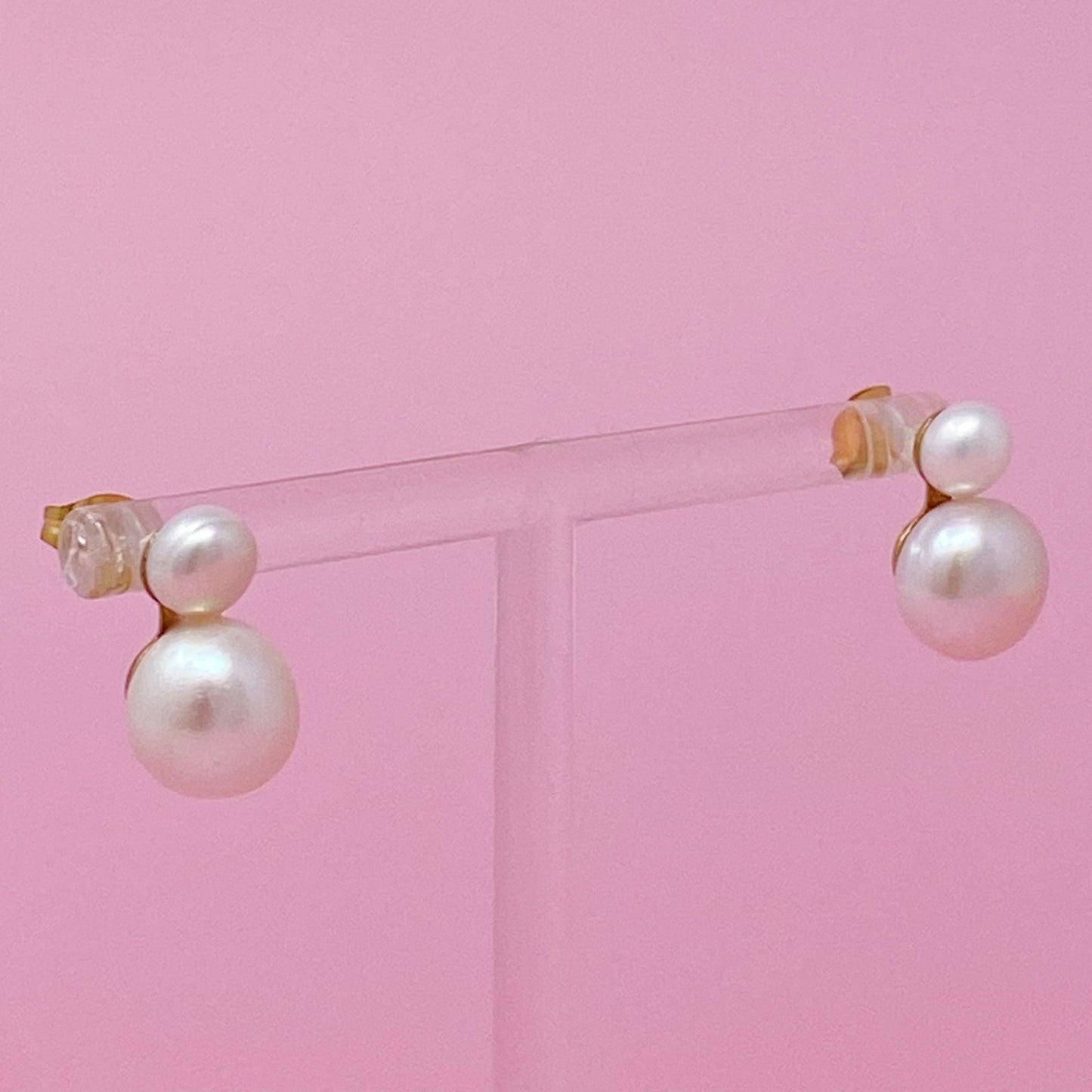 Classic Double Freshwater Pearl Earrings